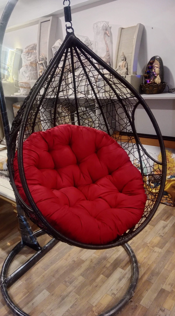 Iron Modern Swing  Chair 1 Seater - Black