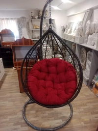 Iron Modern Swing  Chair 1 Seater - Black