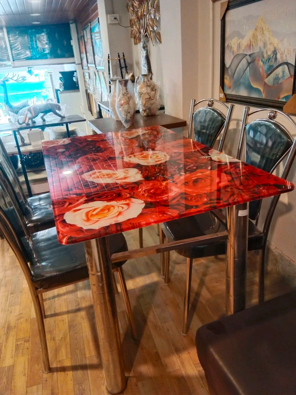 Dining Table 4 Seater  - Red