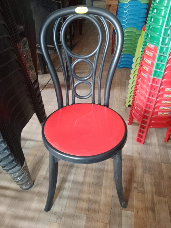 Polyon Plastic Chair  - red black