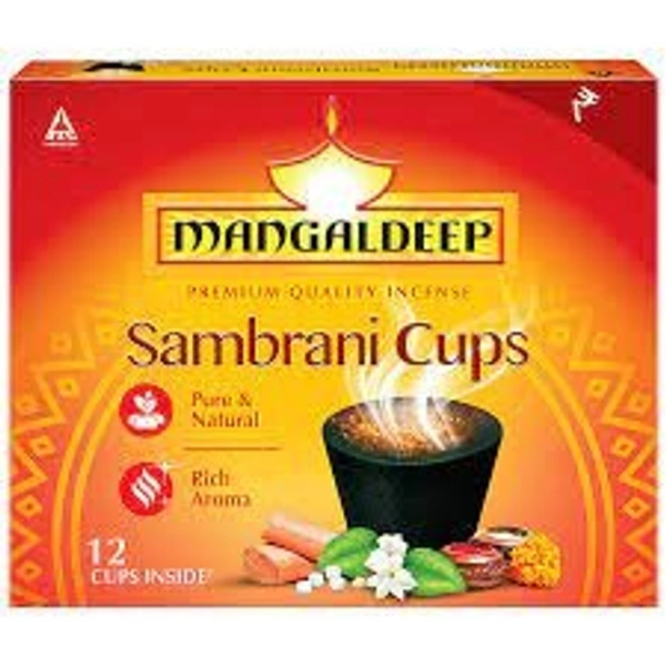 Mangaldeep Cup Sambrani  - orange