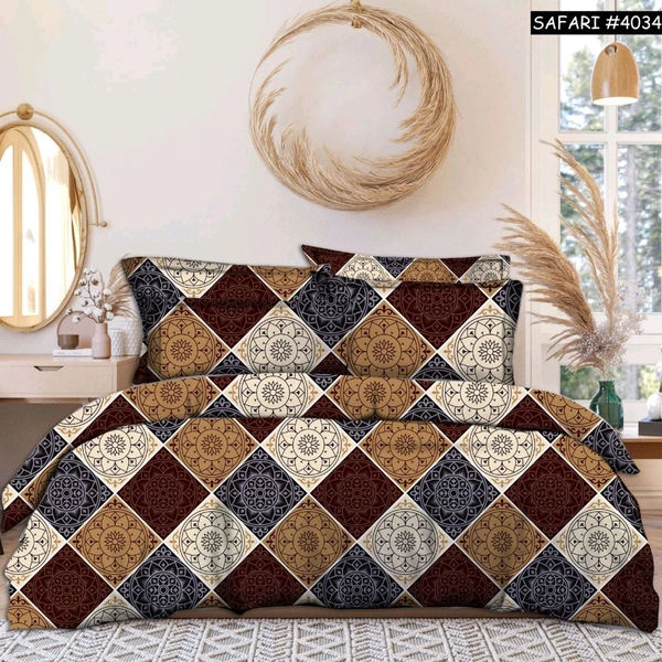 Safari Bedsheet 2pilo 1 bedsheet Size 90/90pv50