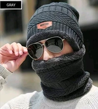 Unisex Winter Woolan cap & Hand Set Pv10