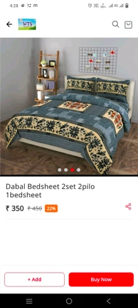 Dabal Bedsheet 2pilo Size 90/90 1setpv