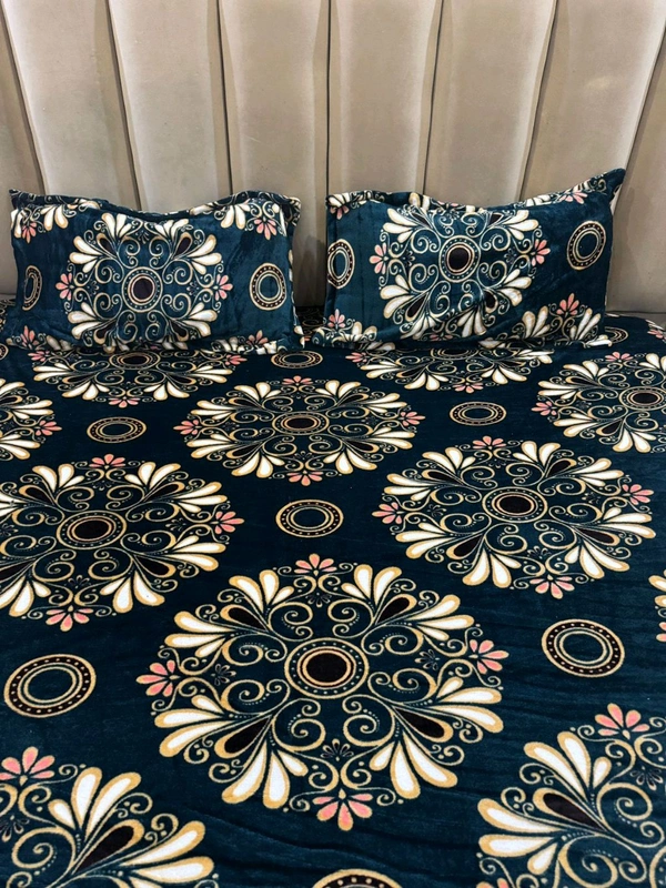 II Bedsheet King Size Fabric Soft Blankit+ 2pilo Size95×105 Wight 1.5 Kg Pv30golden