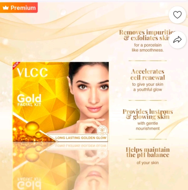 Vlcc Fascial Kit Bright Glowing Skin Parlour Glow 60 Grm Pv10