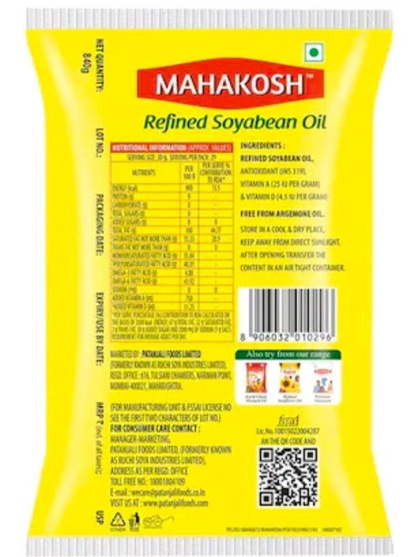 Mahakosh Soyabeen Oil 850 Grm PV 3