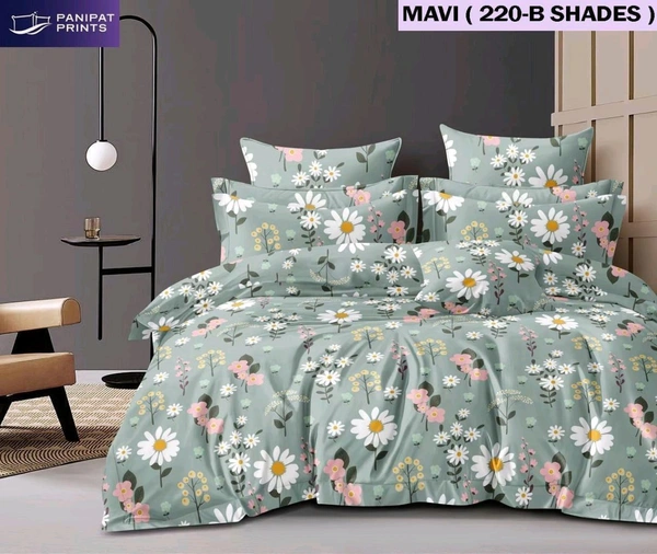Dubbal Bedsheet With 2 Pillow 3 D Cottan Best Quality Summer Pv-t🌞