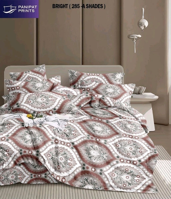 Dubbal Bedsheet With 2 Pillow 3 D Cottan Best Quality Summer Pv-t🌞