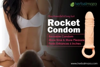 Rocket Vibrater Condom , 6.29 INCH VIBRATING PENIS EXTENSION EXTENDER COCK SLEEVE GIRTH ENHANCER FOR MEN