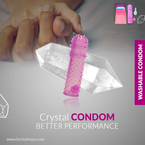 Big B Crystal Condom with Dragon Dots & C-Spot Stimulation Hood