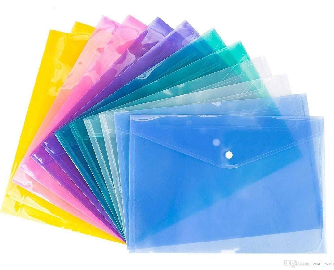 Clear Bag / Button Folder (Transparent) | Glubery.com