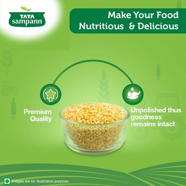 Tata Sampann Unpolished Moong Dal (Dhuli) Split - 500g