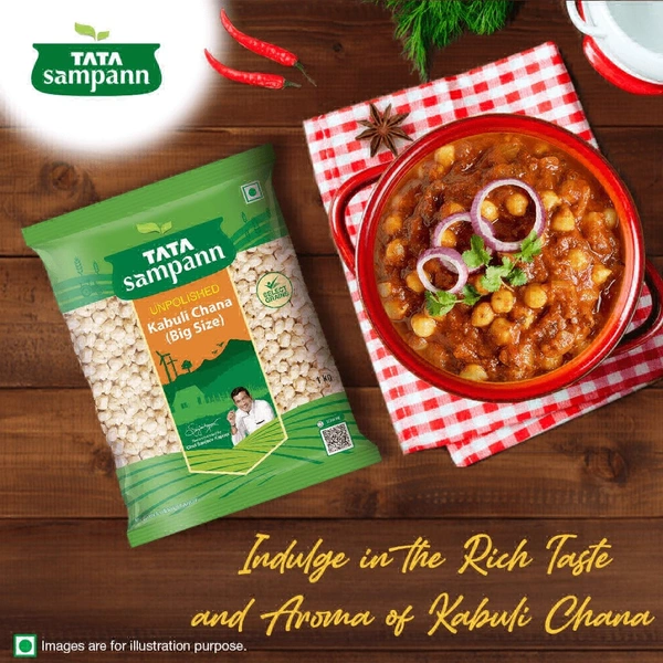 Tata Sampann Unpolished Kabuli Chana (Big Size) - 1kg