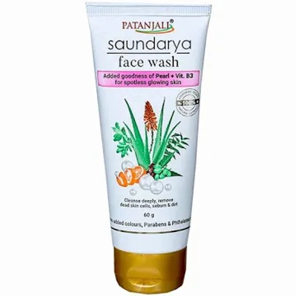 patanjali saundarya face wash - 100g