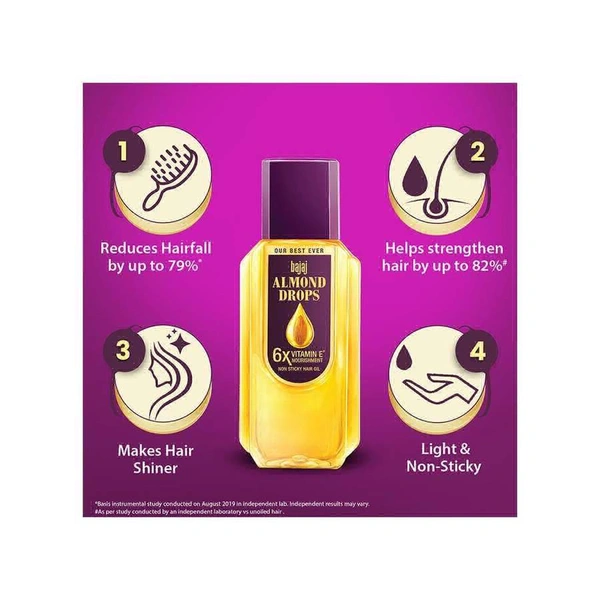 Bajaj Almond Non-Sticky Almond Hair Oil - 190g
