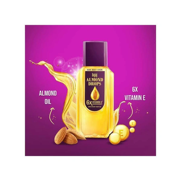 Bajaj Almond Non-Sticky Almond Hair Oil - 190g