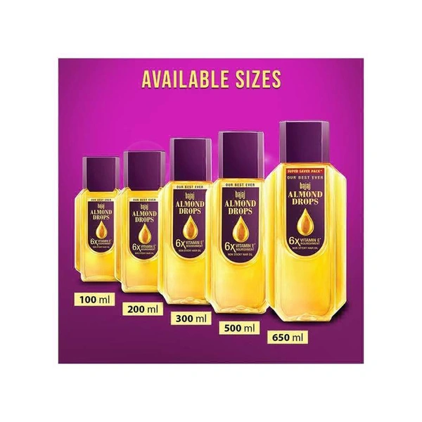 Bajaj Almond Non-Sticky Almond Hair Oil - 190g