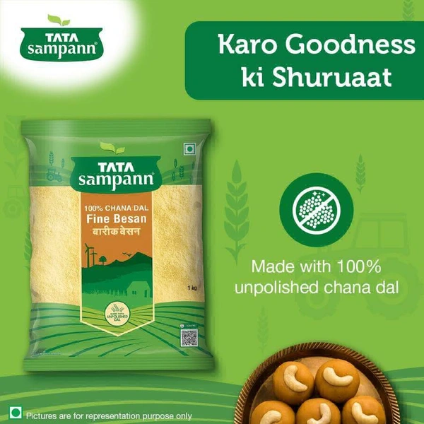 Tata Sampann 100% Chana Dal Fine Besan/Gram Flour - 1kg
