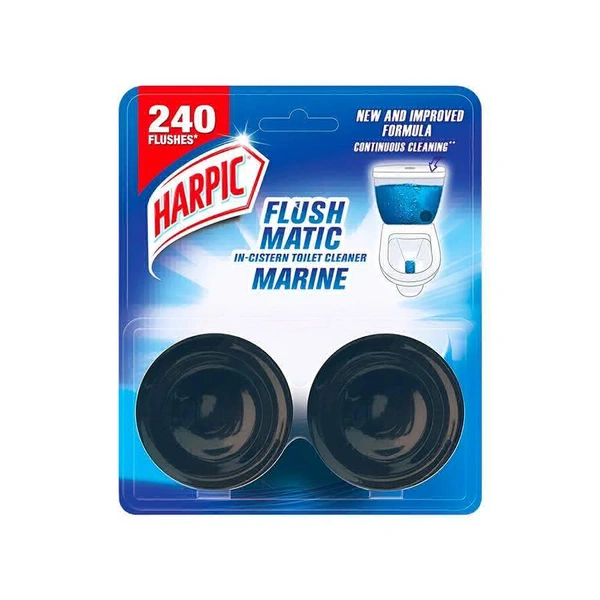 Harpic Flushmatic In-Cister Toilet Cleaner Block (Marine) - 100g