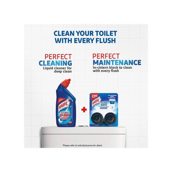 Harpic Flushmatic In-Cister Toilet Cleaner Block (Marine) - 100g