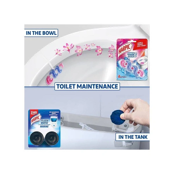 Harpic Flushmatic In-Cister Toilet Cleaner Block (Marine) - 100g