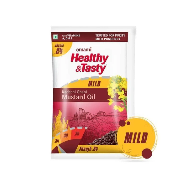 Emami Healthy & Tasty Kachi Ghani Mustard Oil - 1ltr