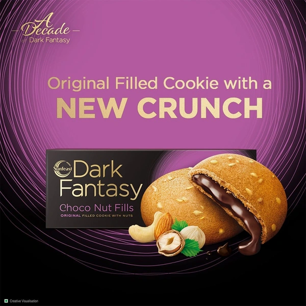 Sunfeast Dark Fantasy Choco Nut Fills Cookies - 75g