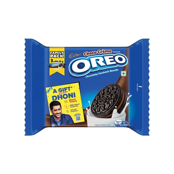 Cadbury Oreo Chocolate Flavour Crème Sandwich Cream Biscuits Family Pack