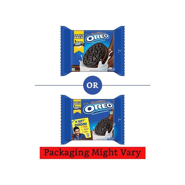 Cadbury Oreo Chocolate Flavour Crème Sandwich Cream Biscuits Family Pack