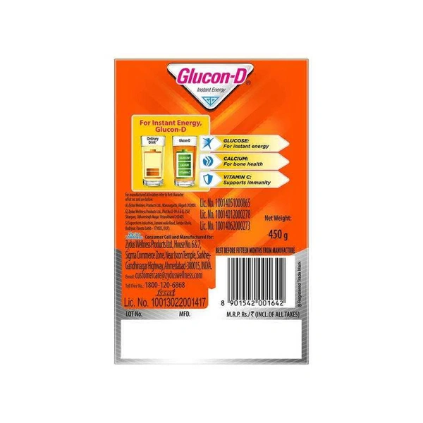 Glucon-D Orange Energy Drink Mix - 450g