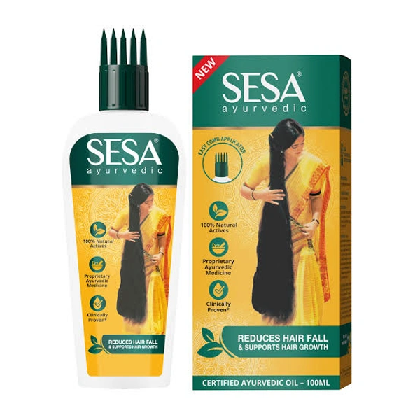 SESA AYURVEDIC REDUCES HAIR FALL & SUPPORTS HAIR GROWTH Hair Oil Pack 100Ml.