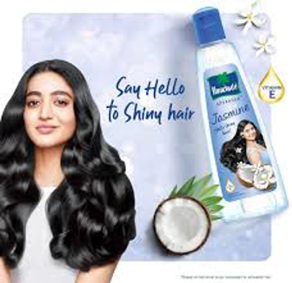 Parachute Advansed Jasmine Coconut Hair Oil With Vitamin E For Healthy Shiny Hair, Non-Sticky, - 300ml