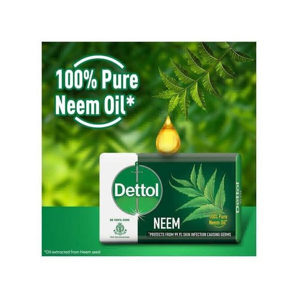 Dettol Neem Bathing Bar - Buy 3 Get 1 Free - 4×75g