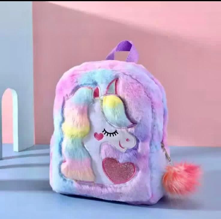 Unicorn top fluffy backpack