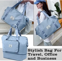 Folding Travel Bag  - Waterproof Satin Fabric, L