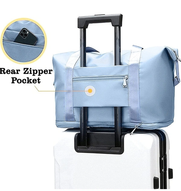 Folding Travel Bag  - Waterproof Satin Fabric, L