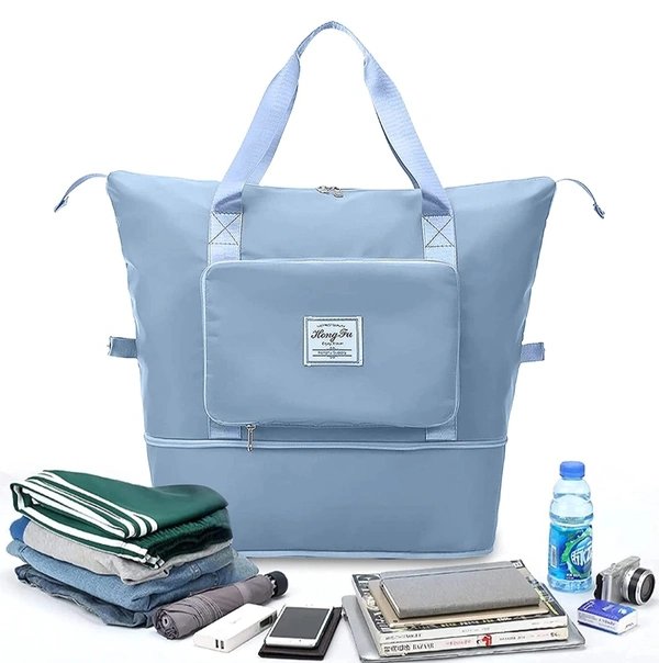Folding Travel Bag  - Waterproof Satin Fabric, L