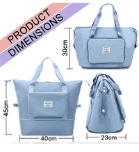 Folding Travel Bag  - Waterproof Satin Fabric, L