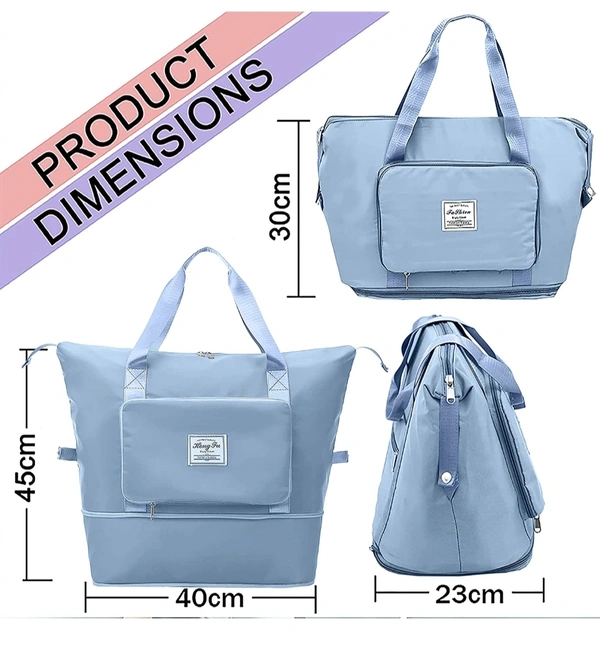 Folding Travel Bag  - Waterproof Satin Fabric, L