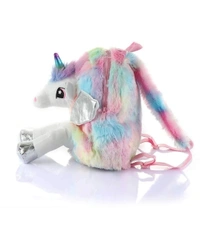 Kids Real Unicorn Plush Bag - Multi , Plush , Standard 