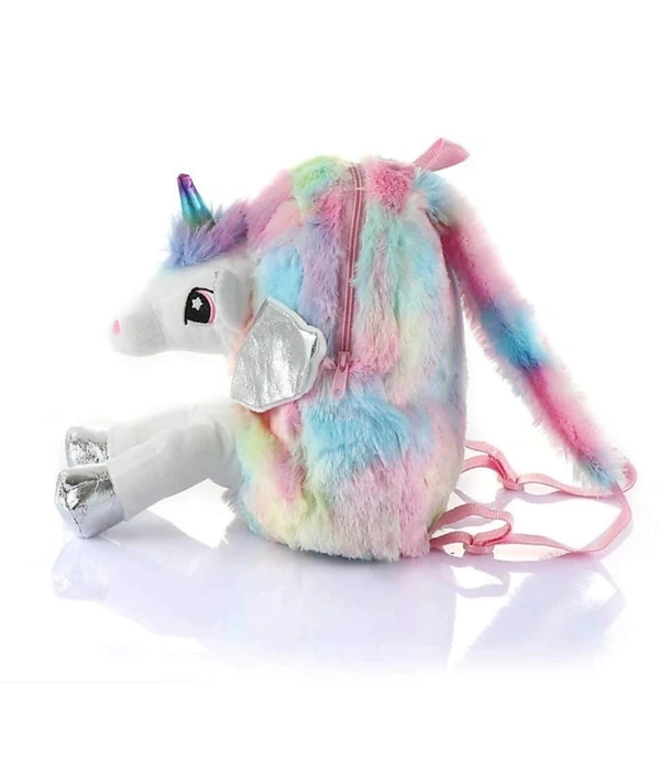 Kids Real Unicorn Plush Bag - Multi , Plush , Standard 