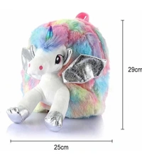Kids Real Unicorn Plush Bag - Multi , Plush , Standard 
