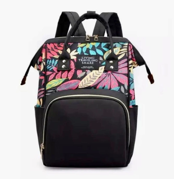 Baby Daiper Bag - Matty Fabric, 𝑩𝒍𝒂𝒄𝒌 