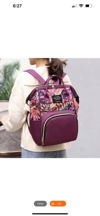 Baby Daiper Bag - Matty Fabric, 𝑷𝒖𝒓𝒑𝒍𝒆