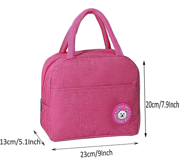 Lunch Box Bag Insulated  - 𝑷𝒊𝒏𝒌, 𝑺𝒕𝒂𝒏𝒅𝒂𝒓𝒅, 𝑷𝒐𝒍𝒚𝒆𝒔𝒕𝒆𝒓