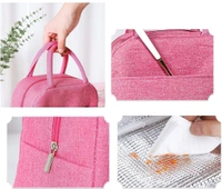 Lunch Box Bag Insulated  - 𝑷𝒊𝒏𝒌, 𝑺𝒕𝒂𝒏𝒅𝒂𝒓𝒅, 𝑷𝒐𝒍𝒚𝒆𝒔𝒕𝒆𝒓