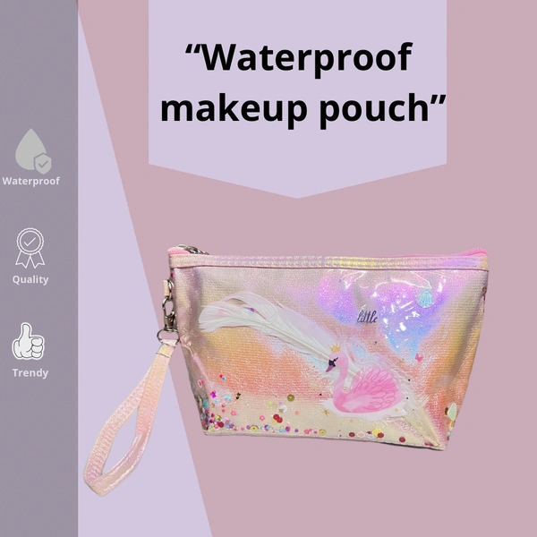Elisha Makeup Pouches  - Dark Pink, PU Leather, 24*14*8