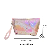 Elisha Makeup Pouches  - Dark Pink, PU Leather, 24*14*8