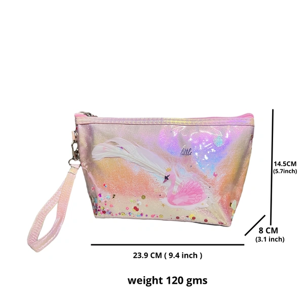 Elisha Makeup Pouches  - Dark Pink, PU Leather, 24*14*8
